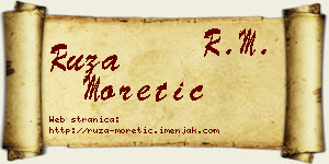 Ruža Moretić vizit kartica